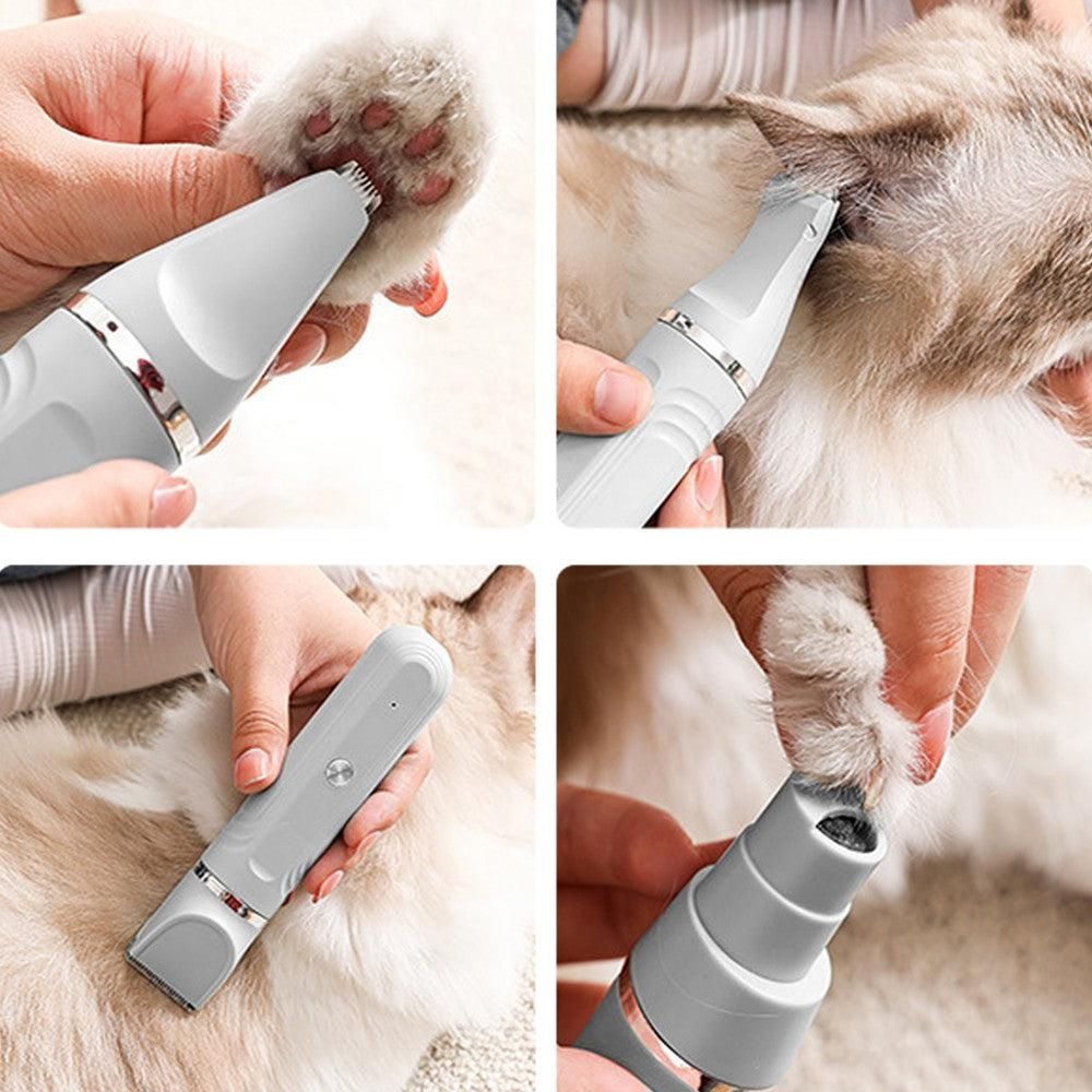 4-in-1 Dog Hair Clipper Dog Paw Trimmer Dog Grooming Kit White — image 3