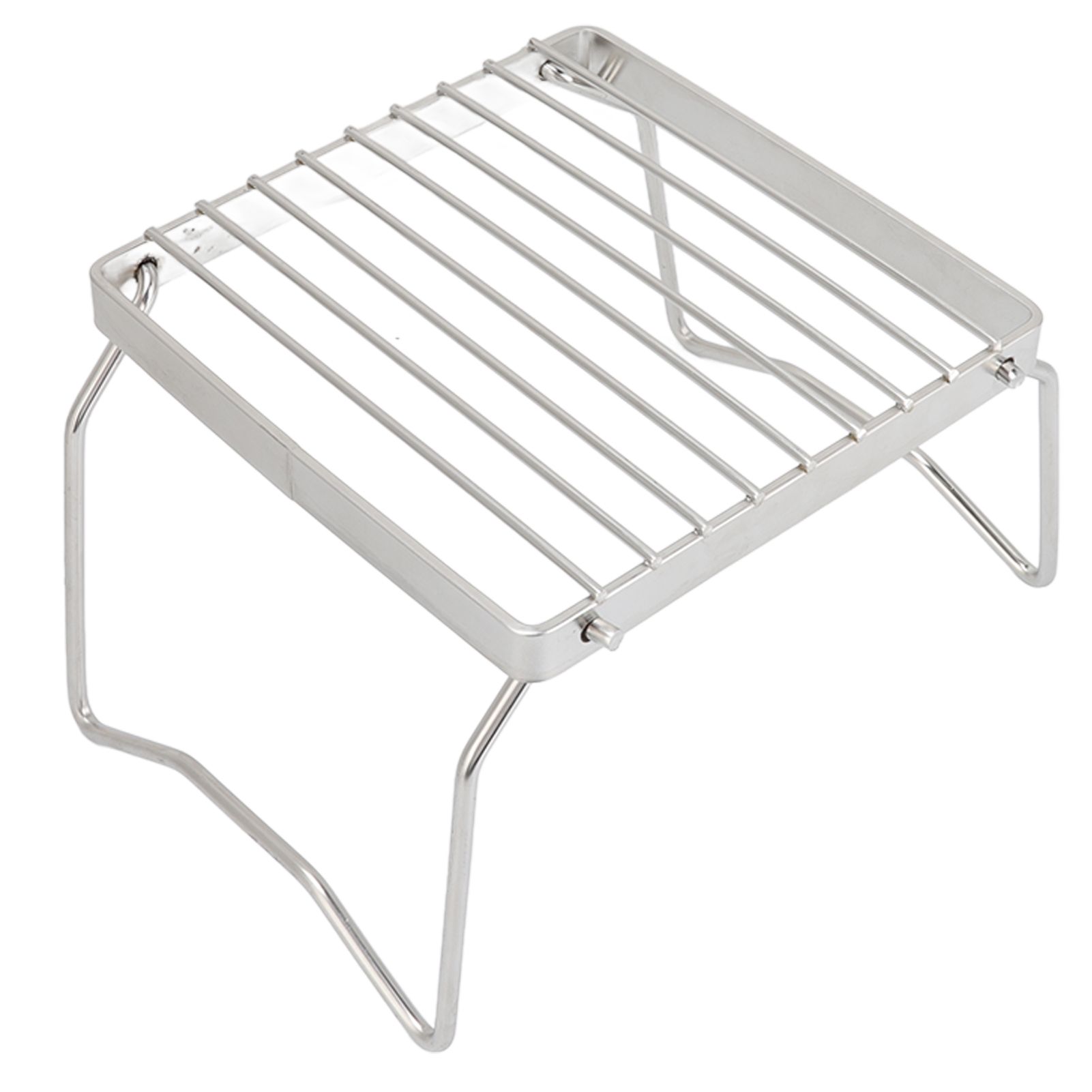 Folding Campfire Grill Stainless Steel Grid Shaped Camping Grill Grate Picnic QQB Grate for Outdoor โ image 2