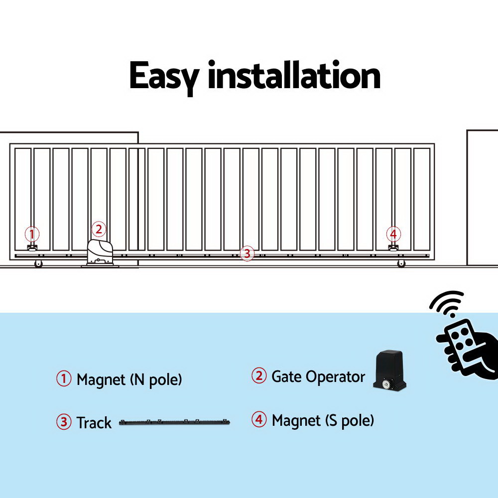 LockMaster Automatic Sliding Gate Opener Kit 4M 1000KG โ image 6