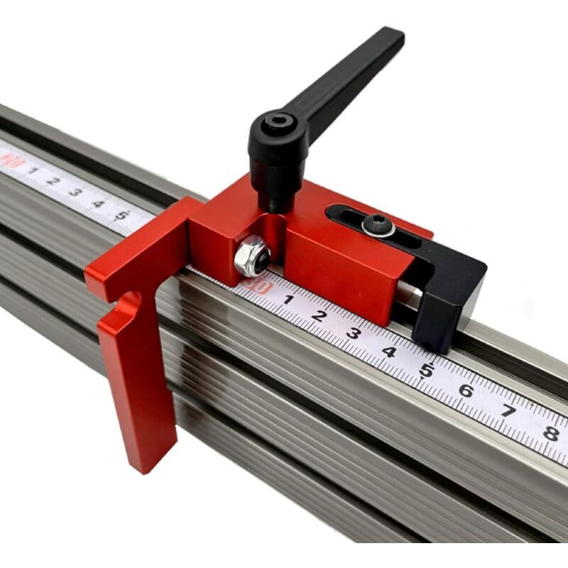 Stop of Rail of Guide Type 75, Tools a Hand Limiter of Carpentry Stop of Rail of Miter Type 75, Locator of Chute in Alloy of Aluminum