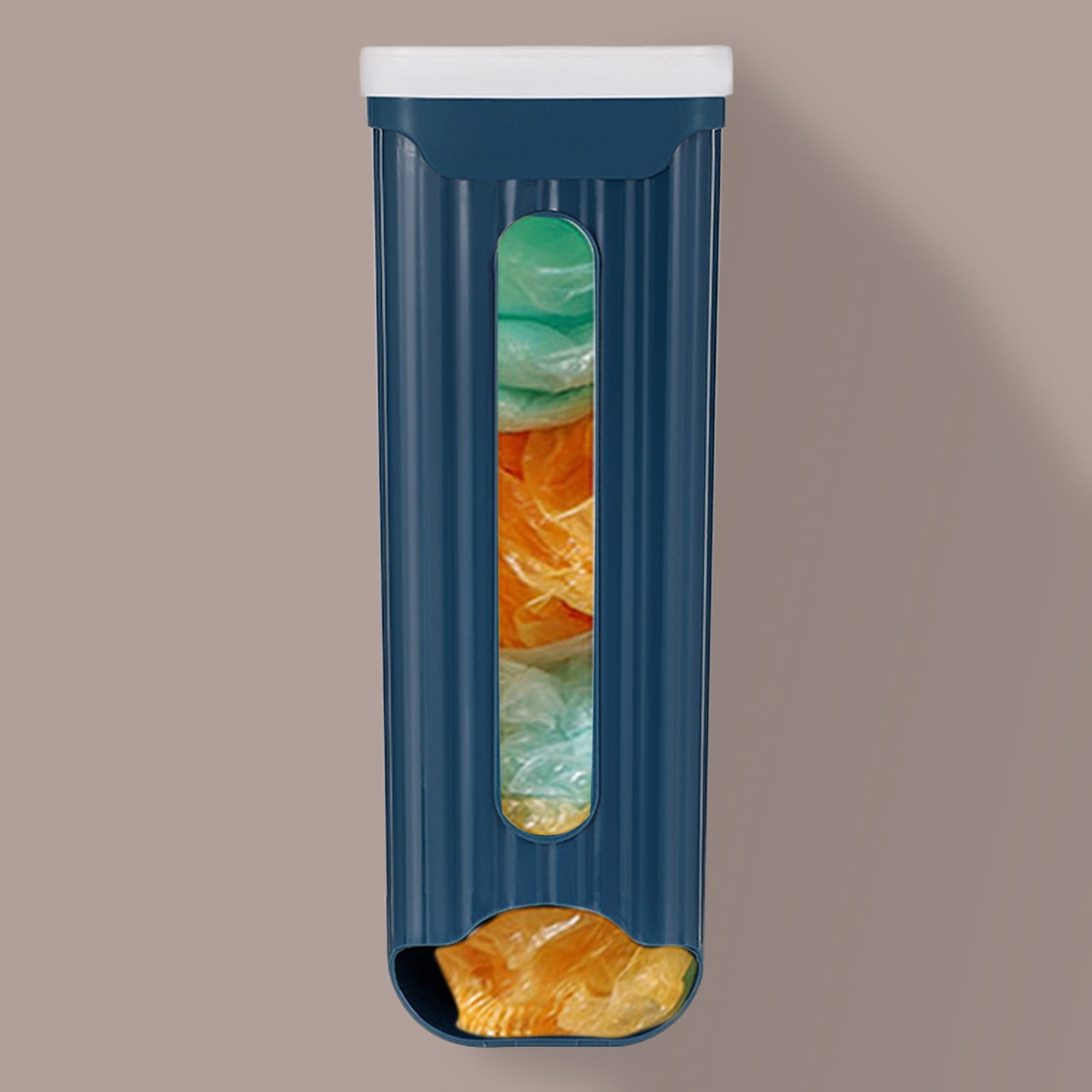 Storage Container, Storage Containers Promotion, Kitchen Wall Mounted No Punched Rectangular Shopping Bag Storage Box with Lid Blue โ image 2