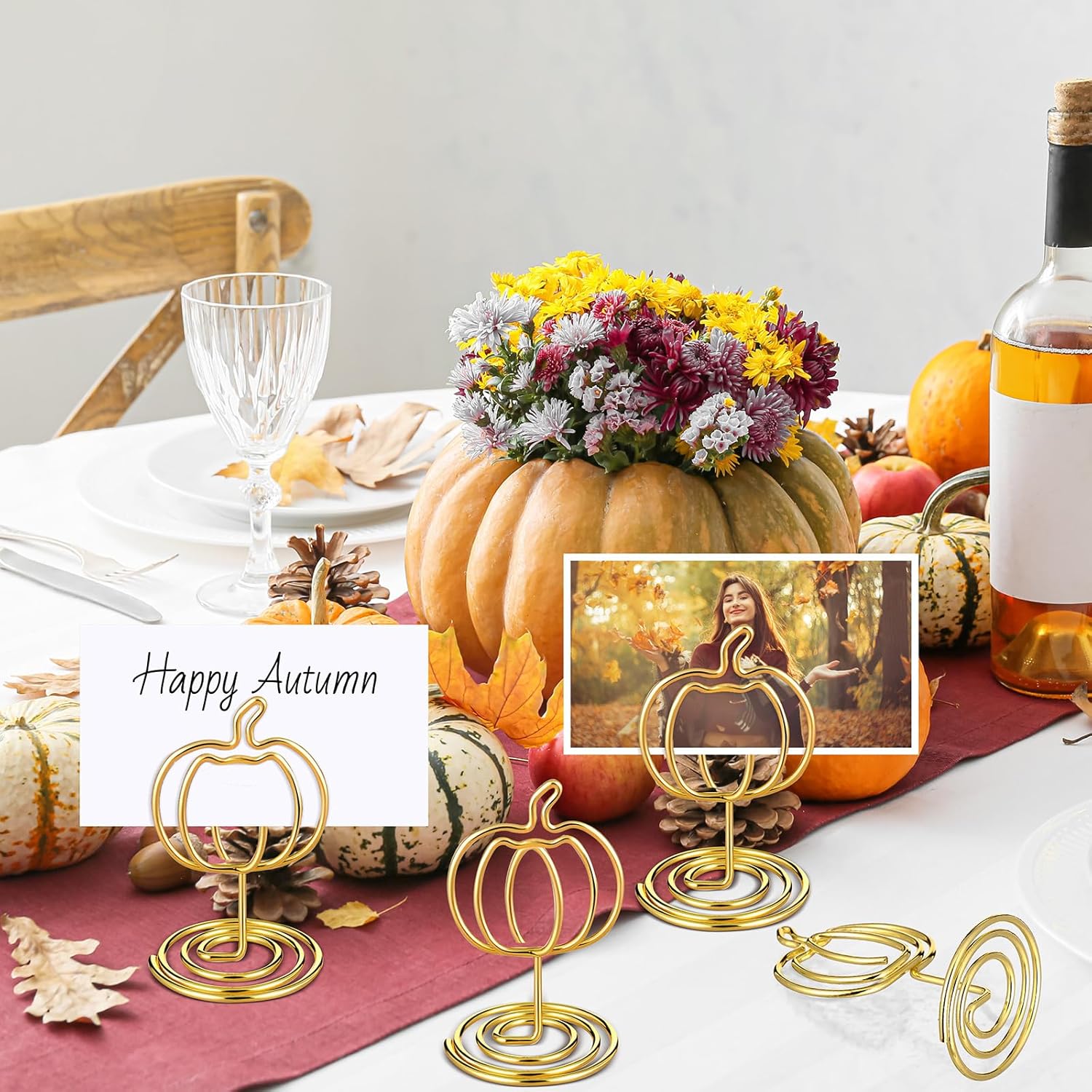 30 Pack Gold Pumpkin Table Decorations 5cm - Autumn Festival Ornaments — image 5