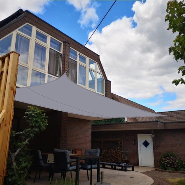 2X3M Waterproof UV-Protective Sun Sail for Outdoor Shade, Gray, 2x3m — image 3