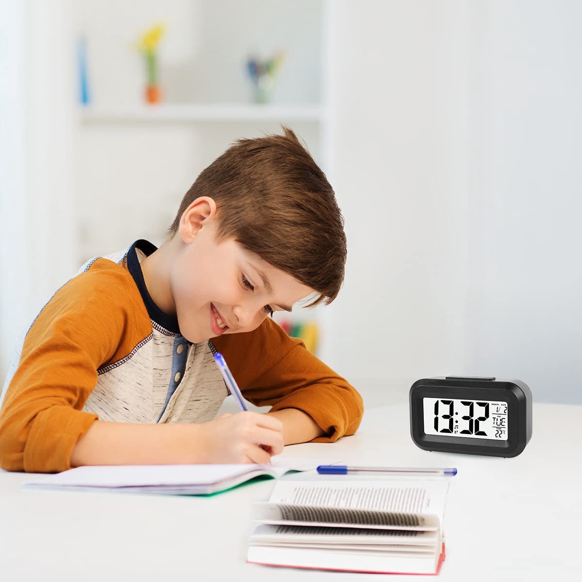 Wekker Digital Alarm Clock - Children's Clock - Wekker Children's Alarm Clock - Travel Alarm Clock - LED Display Clock - Adjustable 12/24 Hour Snooze Function — image 4