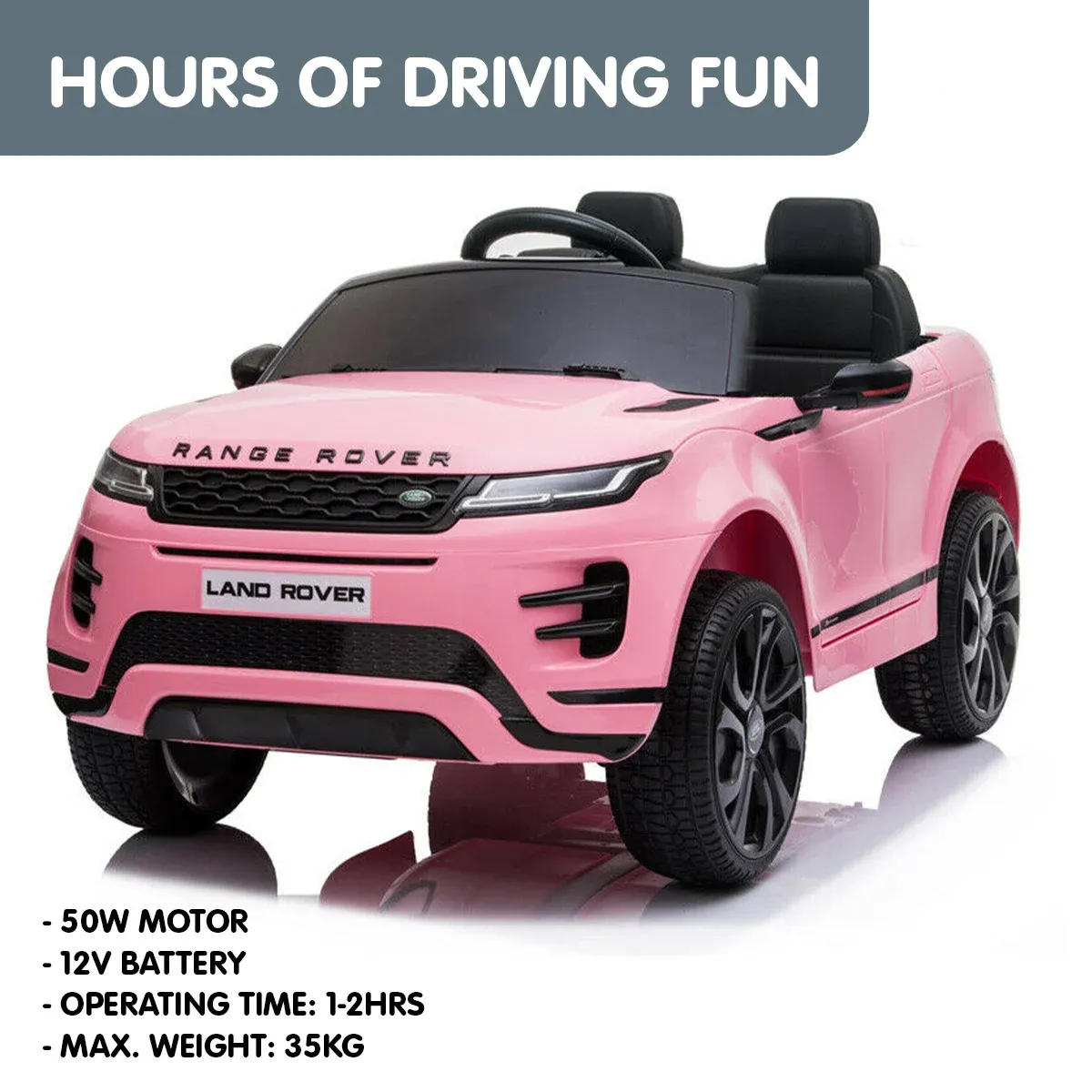 Kahuna Land Rover Licensed Kids Electric Ride On Car Remote Control - Pink โ image 6