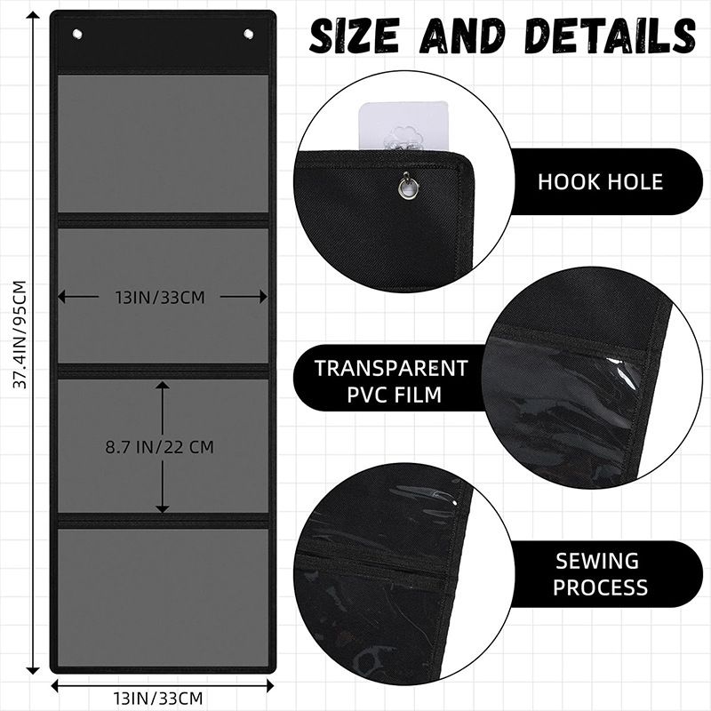 Wall Mounted Storage Organizer 4 Grids White Blue 1 grid — image 2