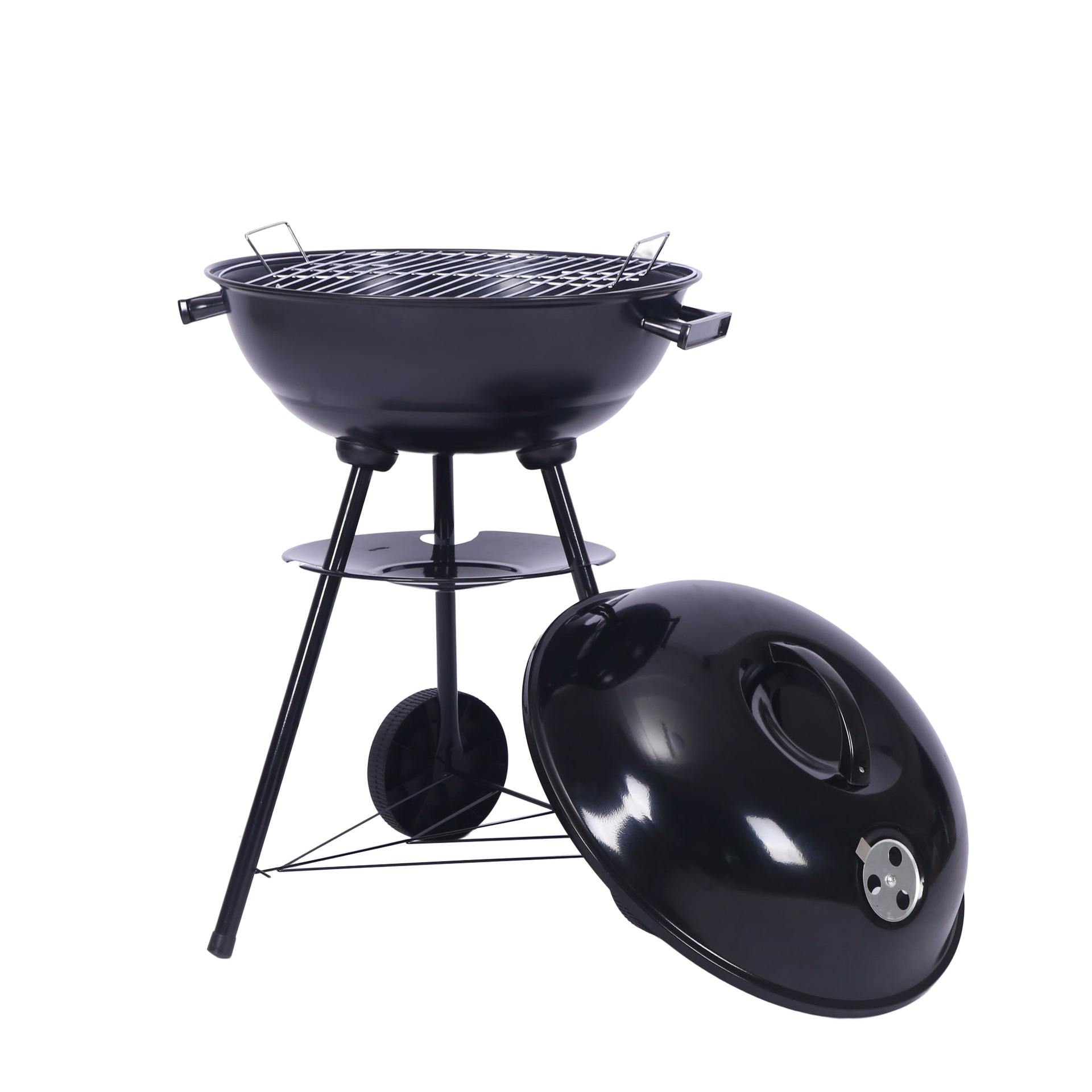 Outdoor Folding Apple-Shaped Stainless Steel Charcoal Barbecue Grill - 41cm Grill Net — image 5