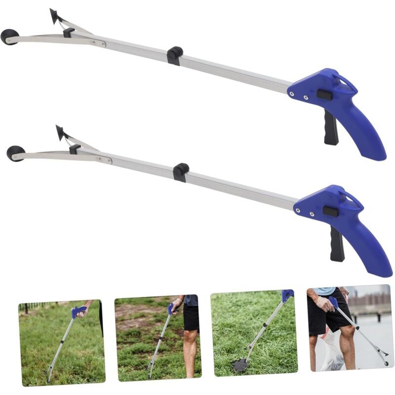 2 Pcs Ramasse Dechets Pliable in Aluminum Tool of Prehension Ergonomique for Garden and Cleaning Outdoor Aide for Personnes Agees and Handicapees โ image 3
