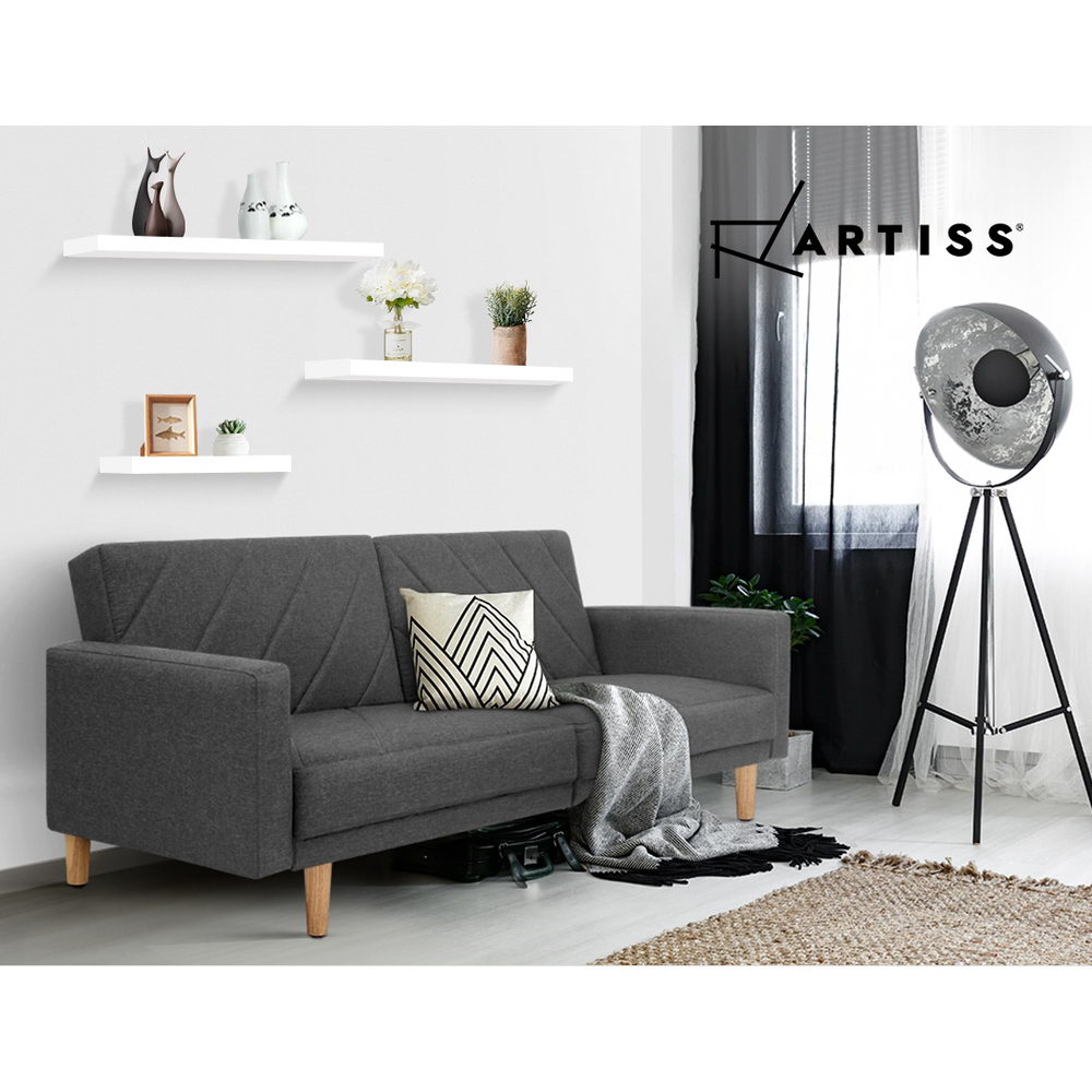 Artiss Floating Wall Shelf Set of 3 White — image 6