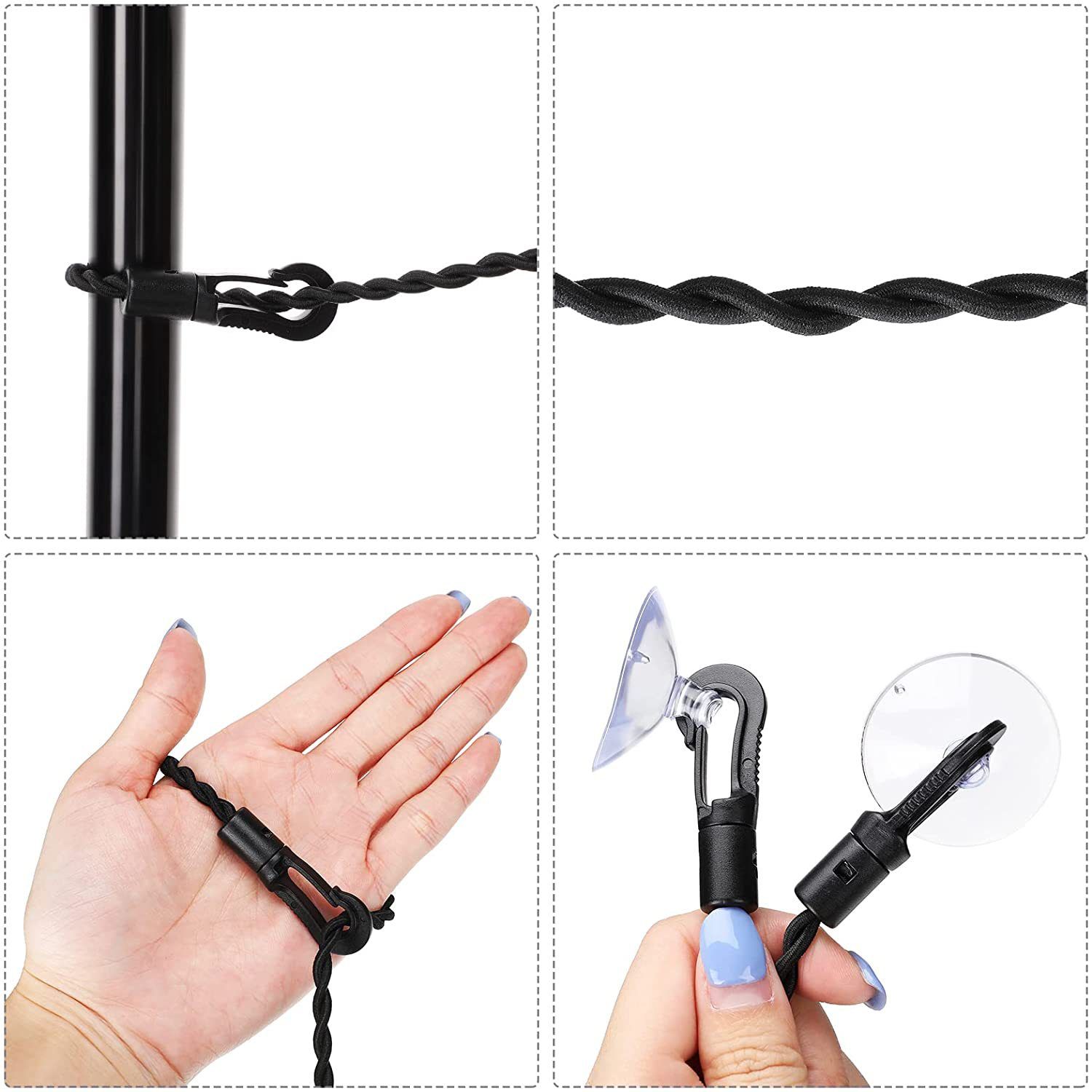 2 Pieces Travel Clothesline Portable Retractable Clothesline with Hooks and Suction Cups Camping Accessories โ image 2