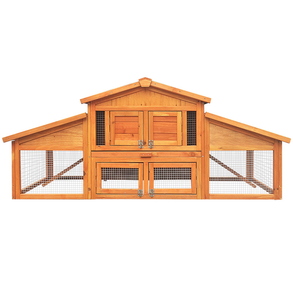 i.Pet Chicken Coop Rabbit Hutch 169cm x 52cm x 72cm Large Chicken Coop Wooden House Run Cage โ image 3