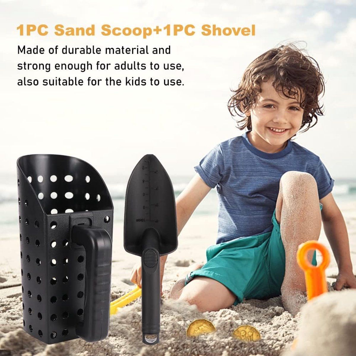 Metal Detection Shovel and Sieve Set, Metal Detection Shovel Sand Sieve Beach Sand Shovel for Metal Detection — image 2