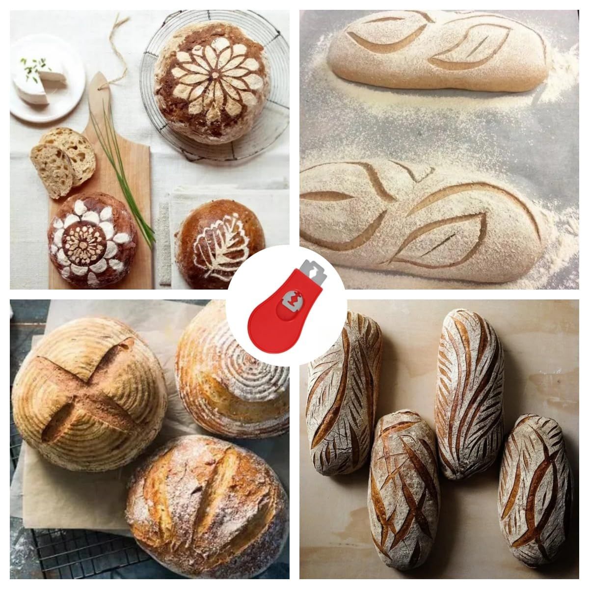 3-piece bread knife with magnetic bread cripple knife Dough marking tool knife Homemade sourdough cutting tool for kitchen โ image 4