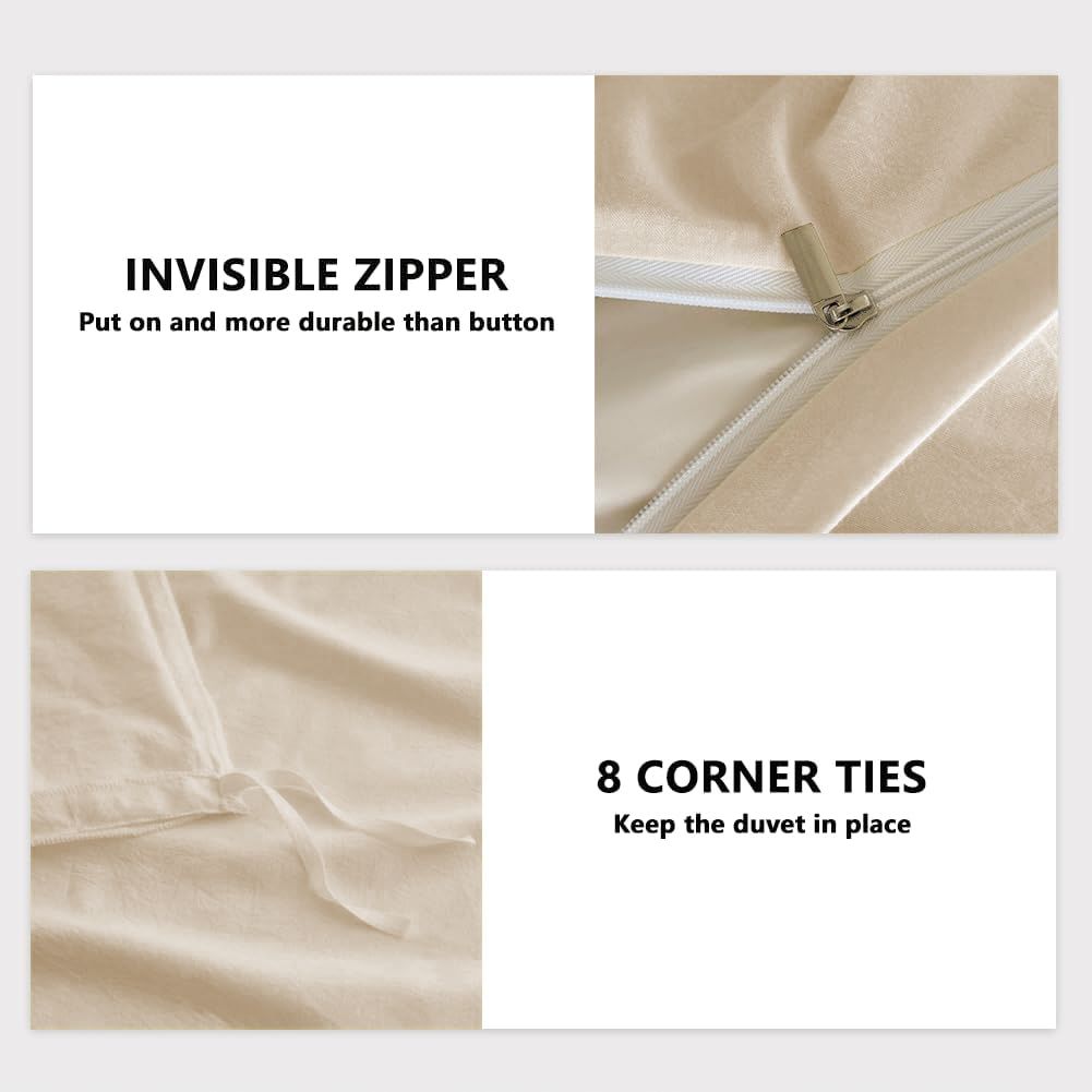 Hotel Soft Microfiber Duvet Cover Set-2000TC Quilt Cover Set & Pillowcases -1 Donna Cover Zipper Closure & 1 x Pillowcases-Breathable Bedding - Wrinkle, Fade — image 6