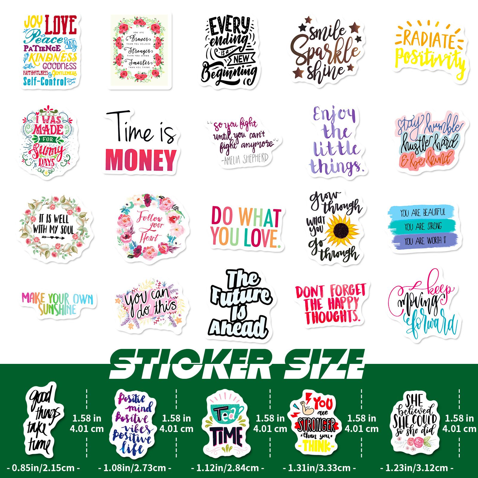 50 Pcs Inspirational Stickers Reward Motivational Decals for Teens Students Teachers Employees Water Bottle Motivational Stickers — image 5