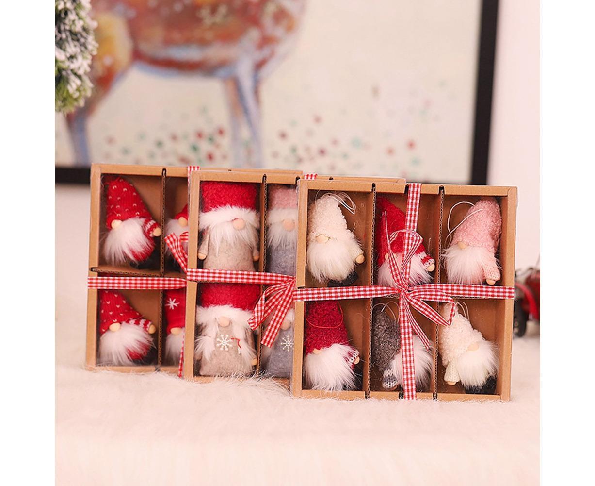 1 Set Christmas Decorations Doll Shopping Mall Window Decoration Gift Box Decor-A โ image 5