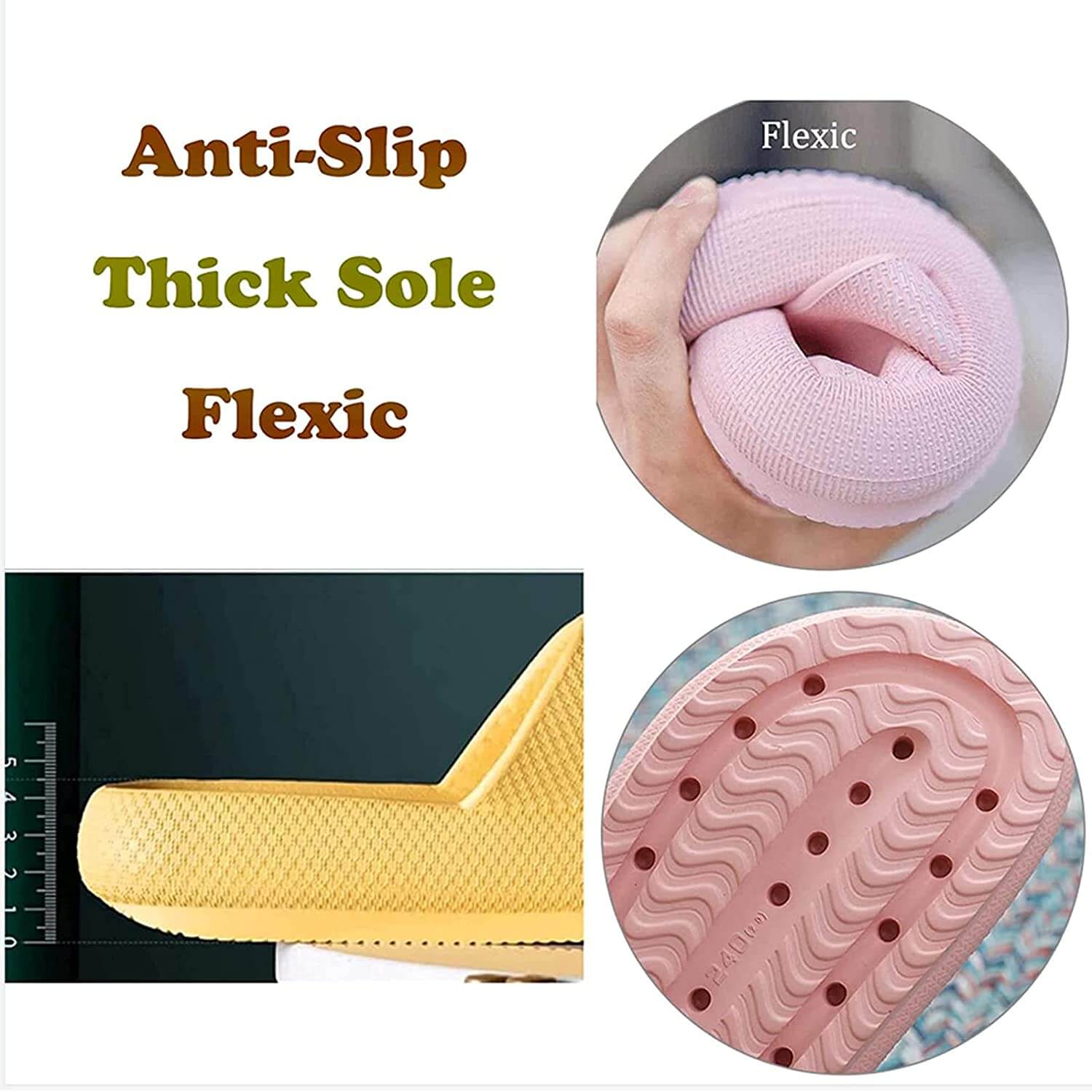 Pillow Slides Sandals Non-Slip Ultra Soft Slippers Cloud Shower EVA Home Shoes, Pink, 40/41 โ image 4