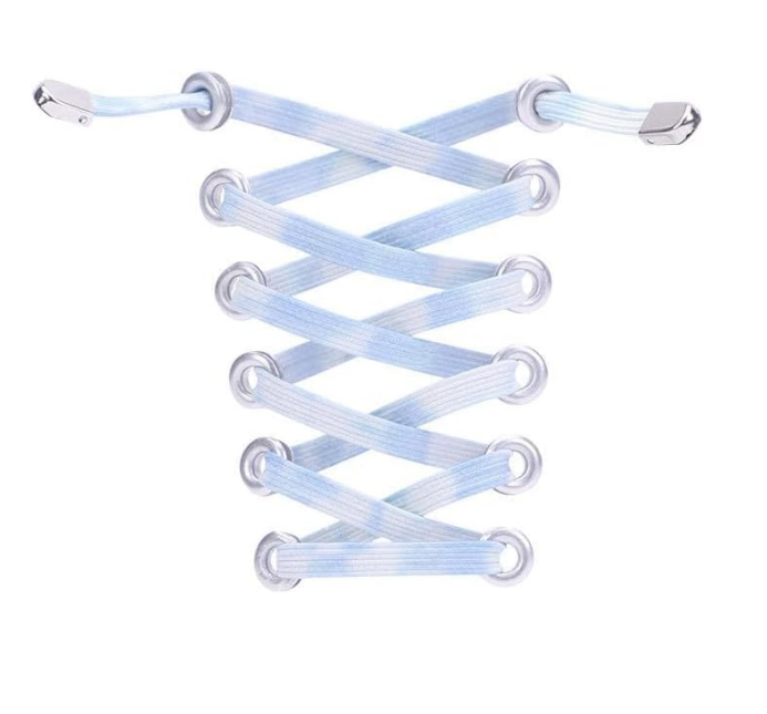 2 Pairs No-Tie Elastic Shoelaces for Sneakers and Running Shoes, Stretch Lock Laces for Quick, Comfortable Everyday Wear, Blue,Purple — image 2