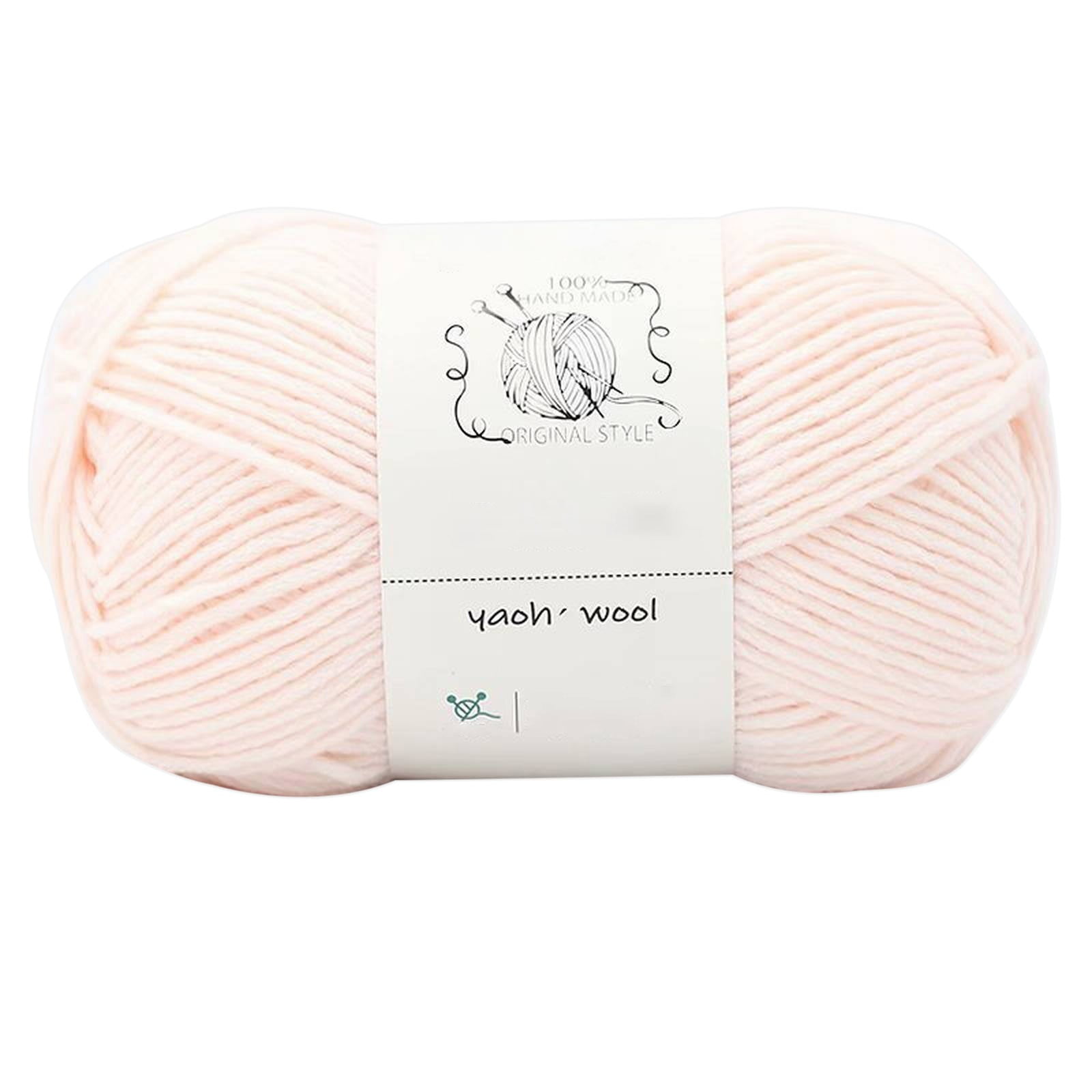 1 Pack 100 g Cotton Crochet Yarn, Soft Hand Knitting Yarn for Sweaters, Scarves, Cushions and DIY Crafts, cherry pink