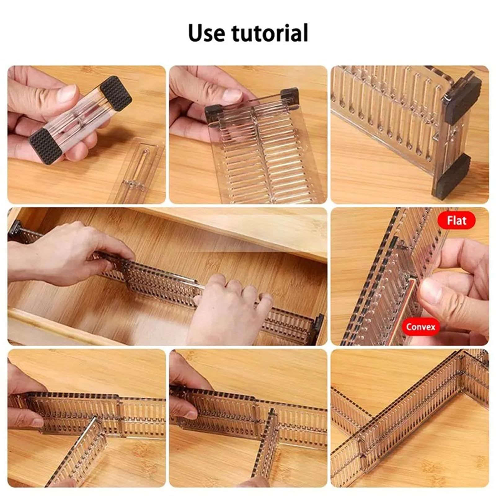 Adjustable Clapboard Drawer Divider ，2pcs Partition DIY Durable Storage Underwear Organizer Wardrobe Closet Punch-free Separator — image 4