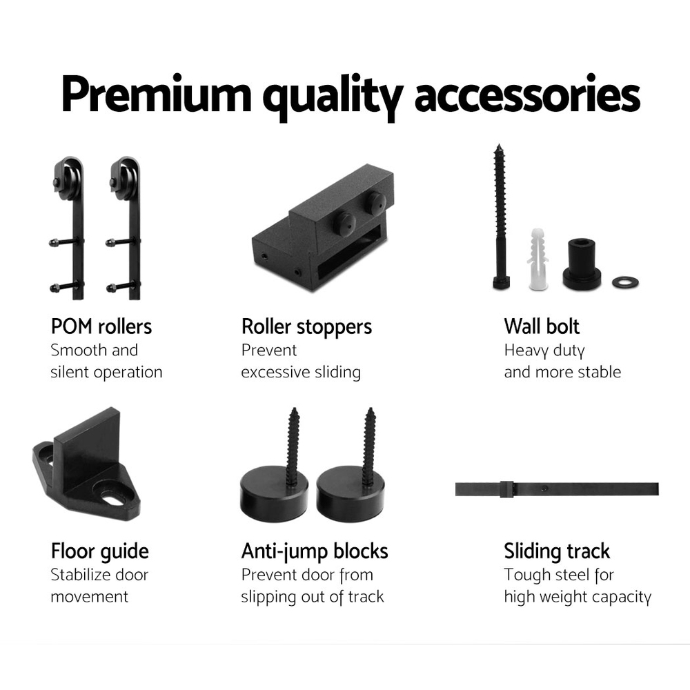Cefito Sliding Barn Door Hardware Track Set 1.83m — image 5