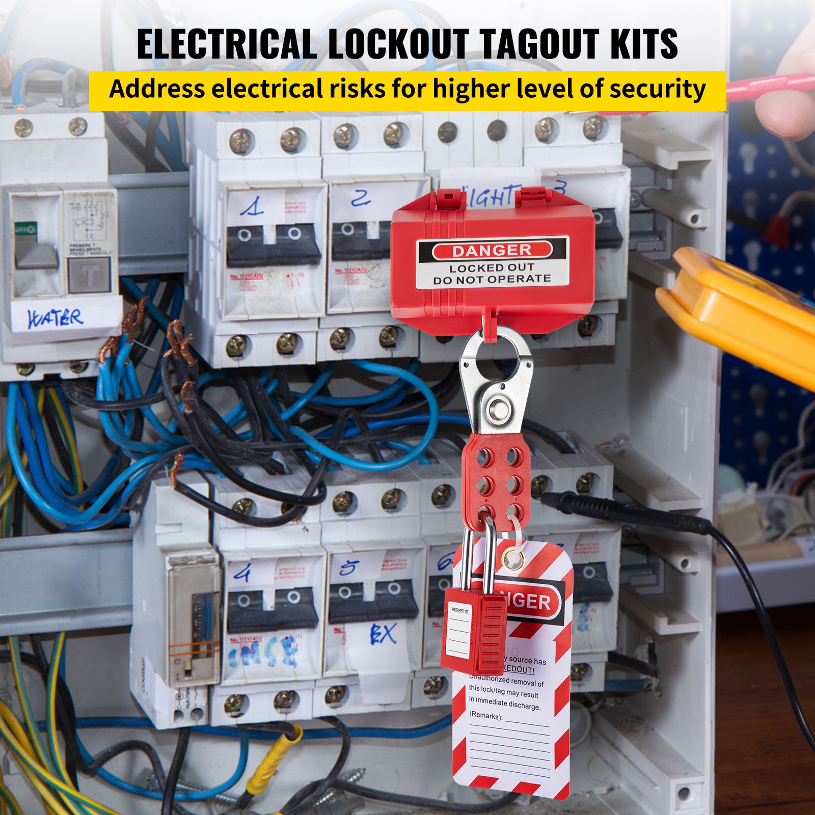 42 PCS Lockout Tagout Kits Electrical Loto Kit for Electrical Risk Removal — image 2