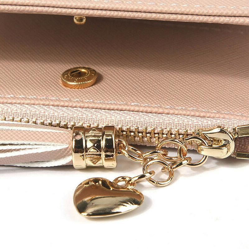 Ladies Short Wallet Small Leather Purse Folding Card Holder Coin Pocket Tassel Design - Red โ image 4