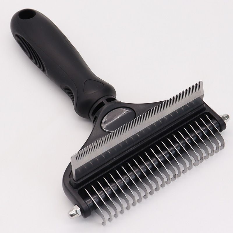 Pet Hair Remover Brush Double-Sided Pet Brush Pet Grooming Tool Dog Brush Cat - White - Size Small size -fine teeth 67 — image 5
