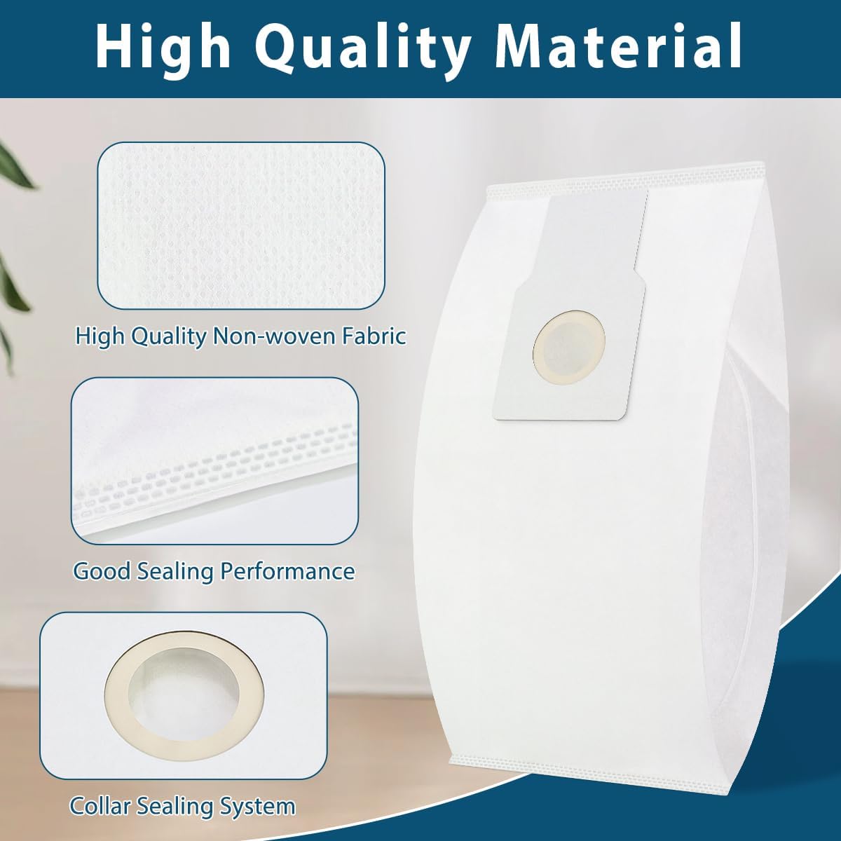 8 Pack 53294 Style O HEPA Cloth Vacuum Bags Replacement Compatible with Kenmore Upright Vacuum Cleaner 53293 50690 31140 31150 BU1005 BU1018, Compare to Part — image 5