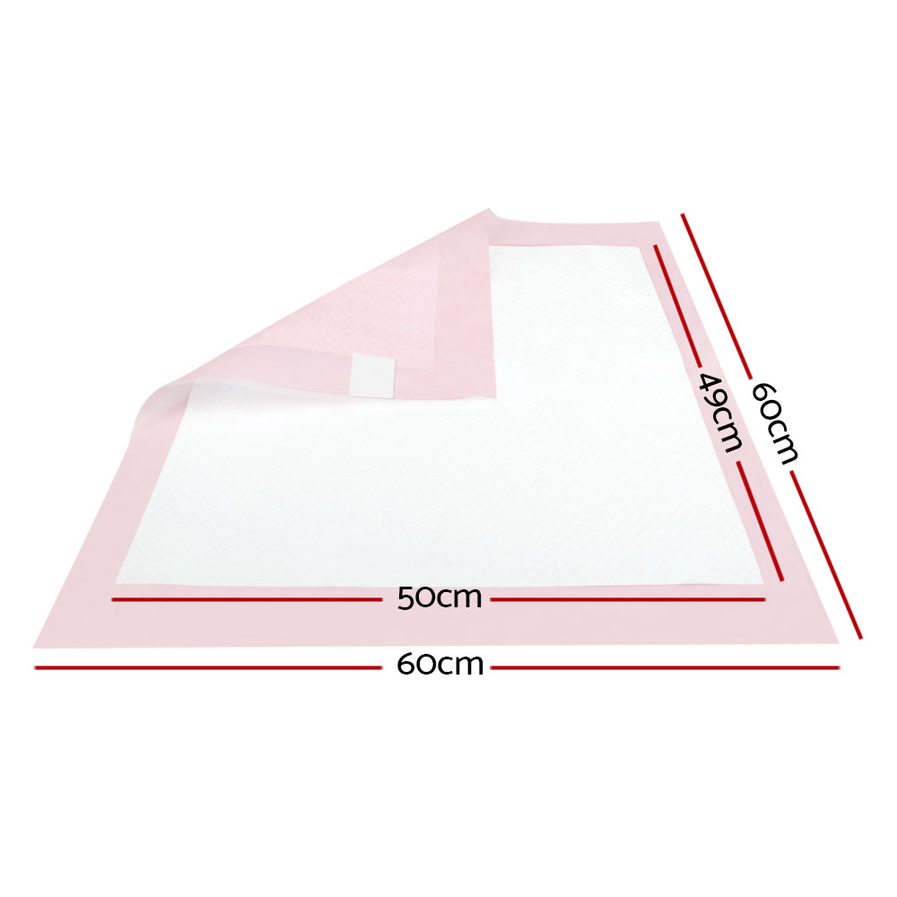 i.Pet Pet Training Pads 400pcs 60x60cm Puppy Dog Toilet Pee Indoor Super Absorbent Pink β image 2