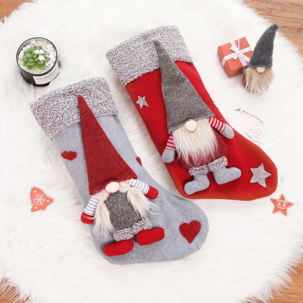 2pcs Merry Christmas Ornament Candy Stocking Sack New Year Xmas Tree Decorations Home Accessories Kids Gifts โ image 5