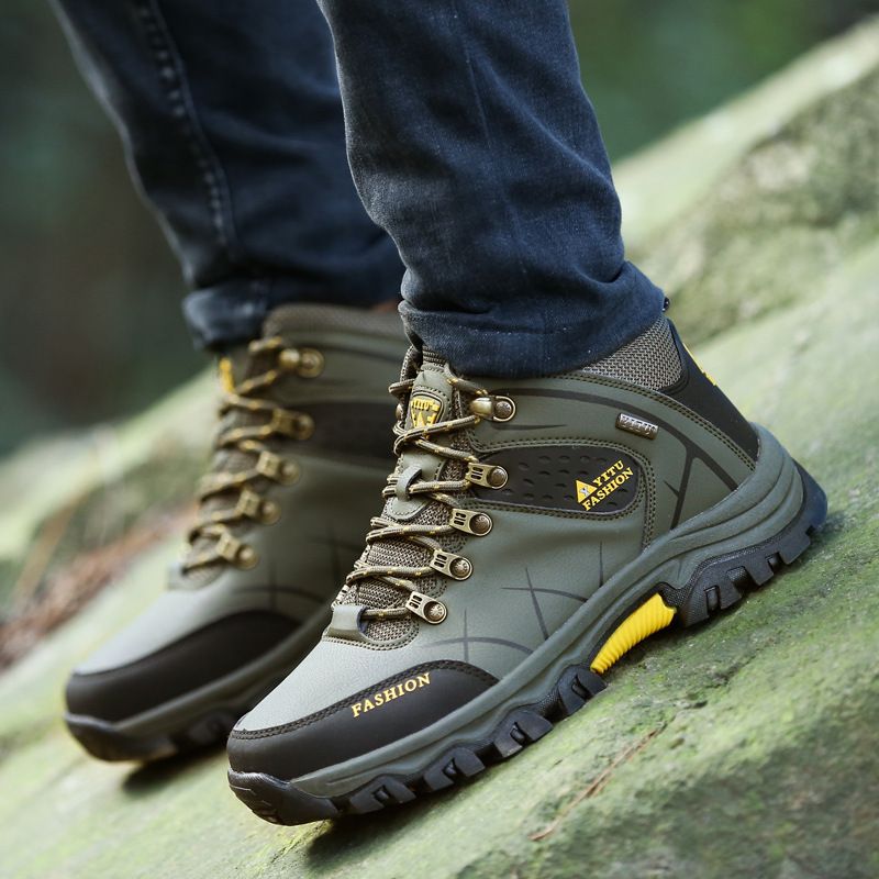 Men Hiking Shoes Waterproof High Top Size 47 8528 gray high-top cotton shoes 46 โ image 4