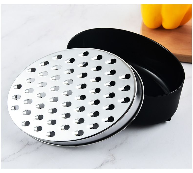 Cheese Grater Citrus Lemon Zester with Food Storage Container & Lid - Perfect For Soft Cheddar Cheeses, Ginger, Vegetables,Butter — image 4
