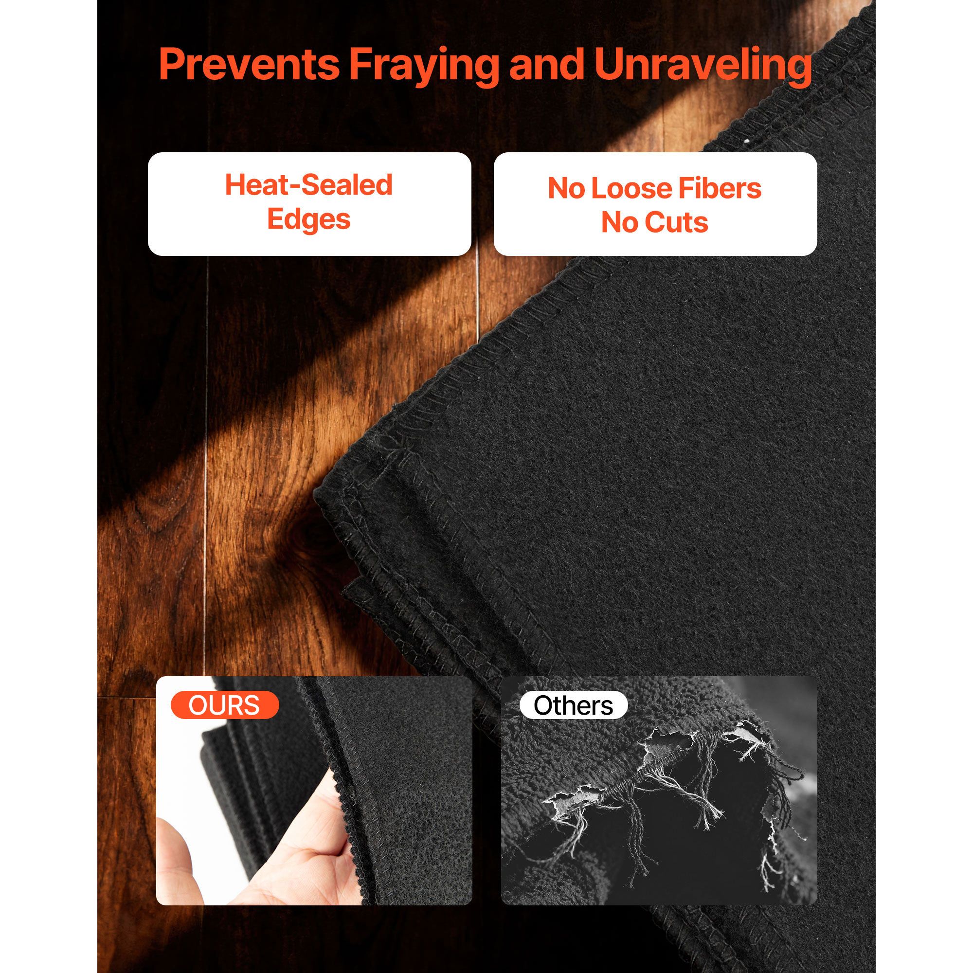 Carbon Felt Welding Blankets, 2-Pack 508mm x 914mm Flame Retardant Welding Blanket, Up to 1800°F Heat Resistant Safety Protection Blanket, 3.5mm Thickened — image 5