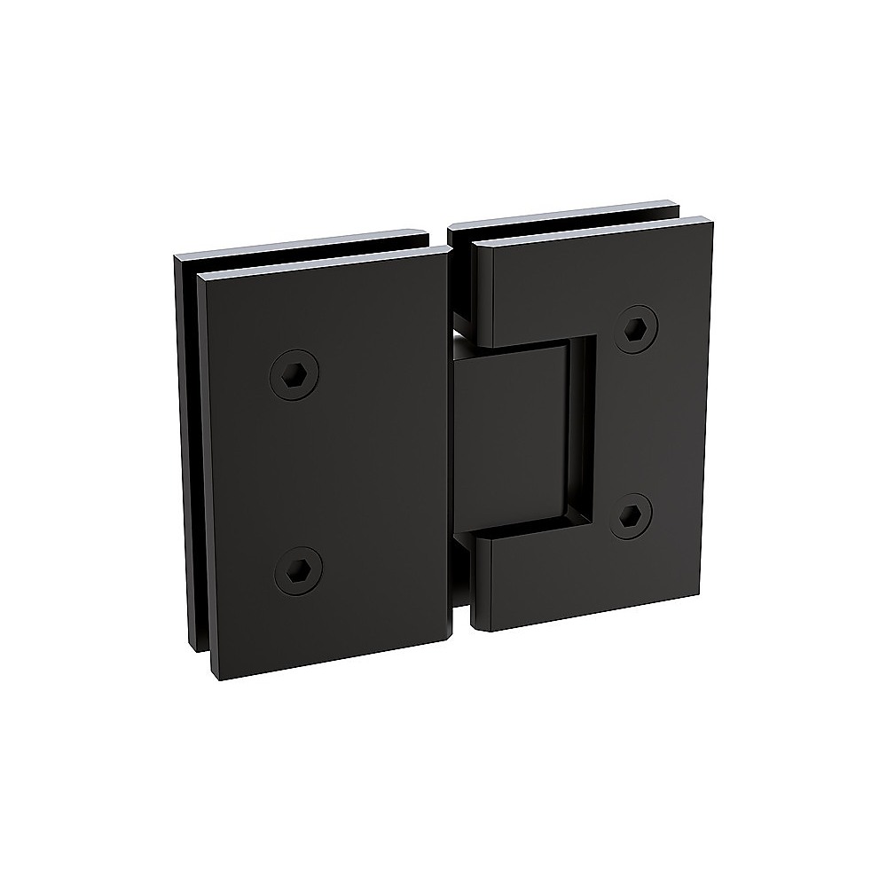 180 Degree Stainless steel Glass to Glass Shower Door Hinge in Black — image 4