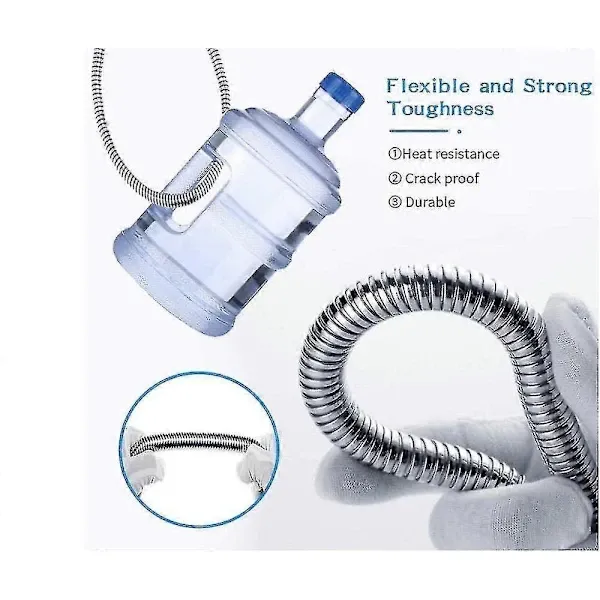 5 m Extra Long Stainless Steel Shower Hose, Solid Brass Connector, Universal Anti-Burst Design, G1/2 Thread, Chrome Finish — image 4