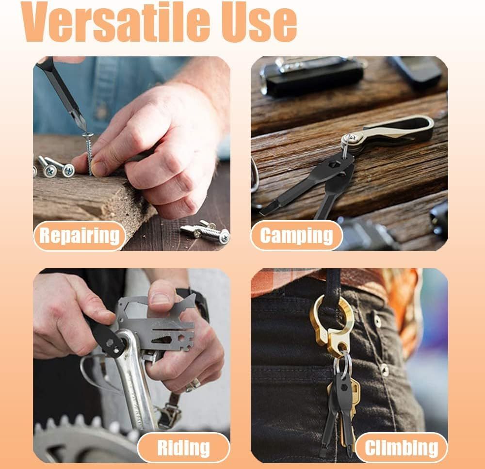 2 Pcs Portable Keychain Screwdriver Set, Mini Pocket Key Chain Phillips Slotted Head Screwdriver with Key Ring, Outdoors — image 5
