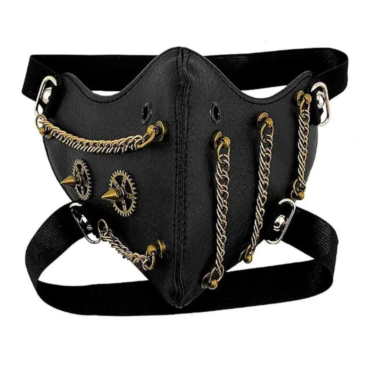 Punk Style Chain Mask Gothic Party Face Cover Cosplay Accessory for Men Women โ image 2