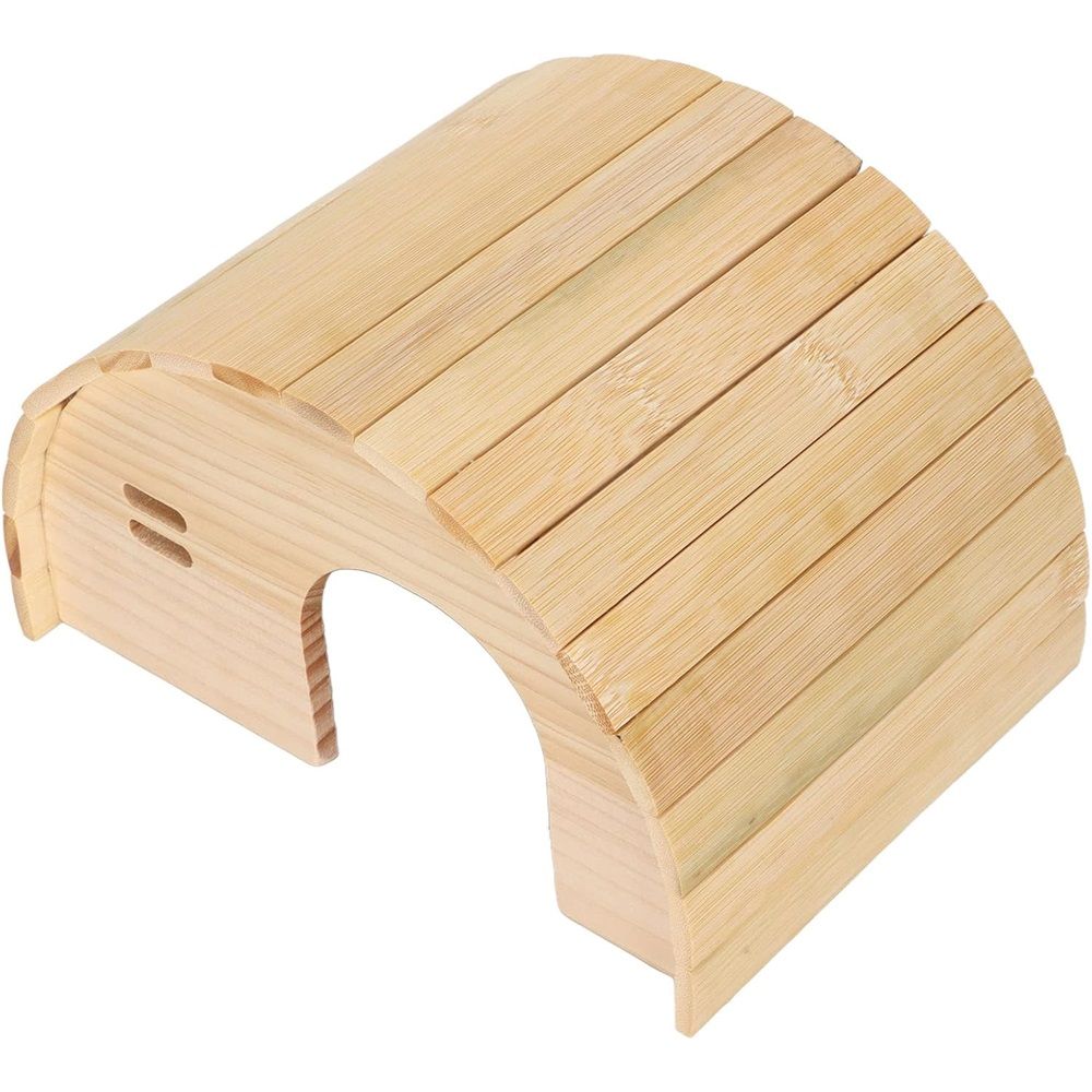 Guinea Pig Wooden House, Hamster Wooden House, Bite Arched Wood Hideout for Dwarf Hamster, Golden Bear Pet Supplies, Small Animals, Houses & Habitats.(Small) — image 3