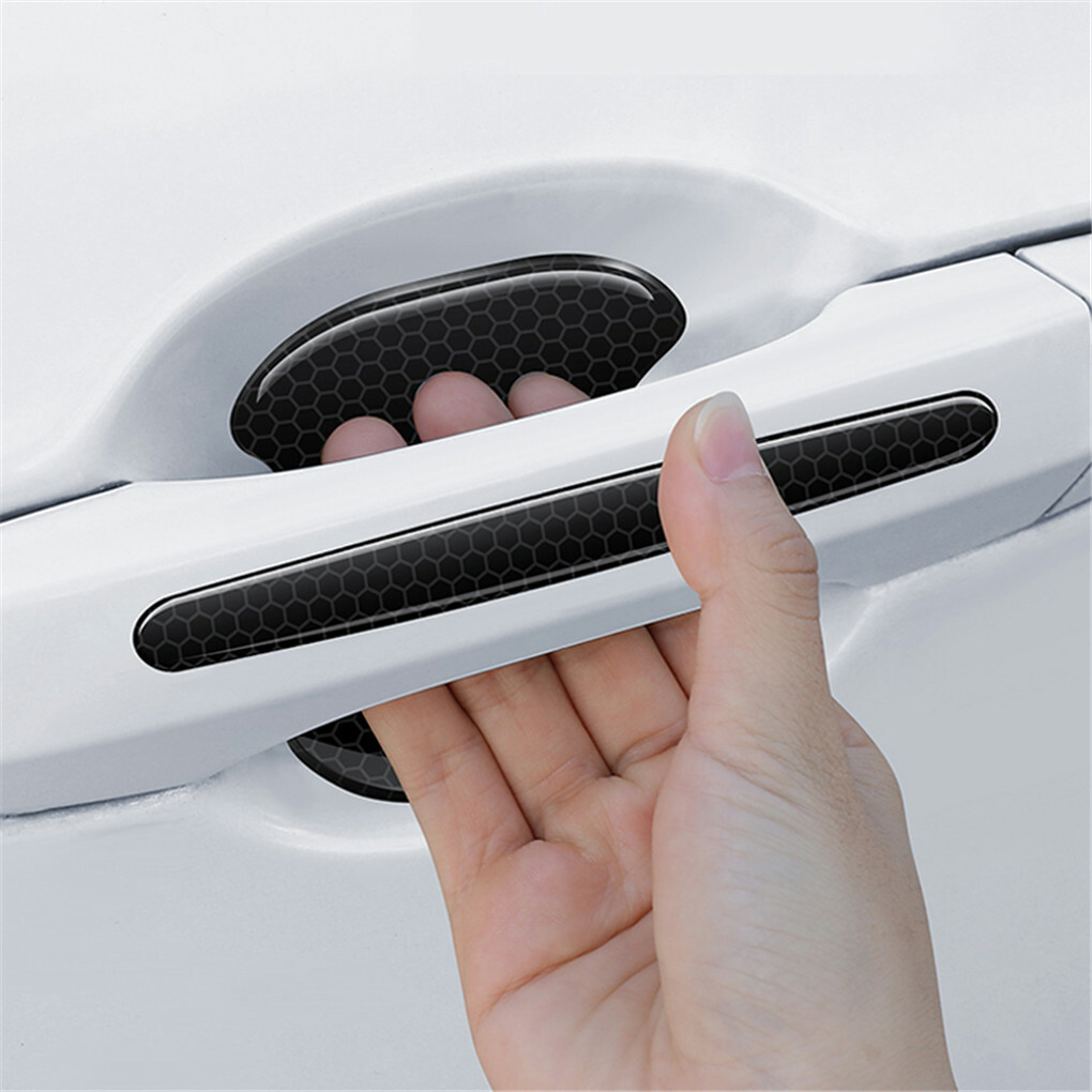 FIN 8PCS Universal Car Door Handle Cup Protector Anti-Scratches Cover Guard Film — image 3