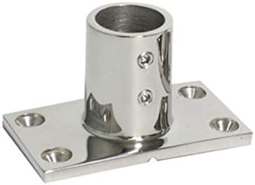 7/8" 90 Degree Stainless Steel Boat Rectangular Base Handrail Fittings — image 2