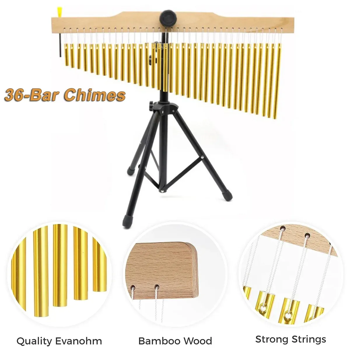 36 Note Wind Chime Musical Instrument Outdoor Home Decor Clear Sound Durable — image 4