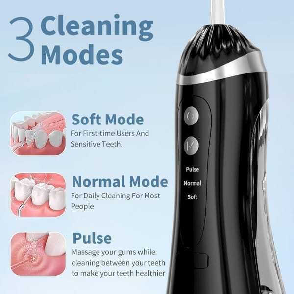 Household Electric Water Flosser, A16 Blue Oral Irrigator, Sturdy Cordless Teeth Cleaner Suitable For Home And Travel — image 2