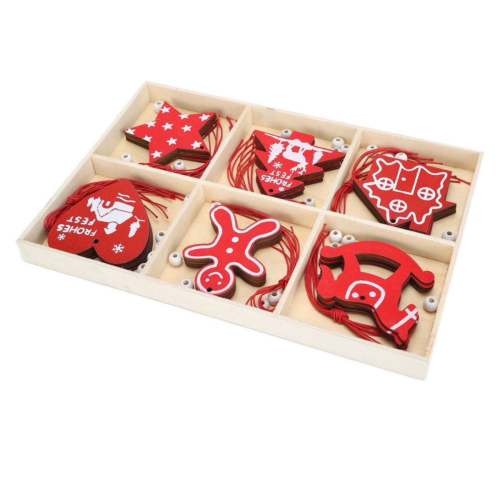 Wooden Hanging Ornaments DIY Christmas Tree Decorative Pendants Decoration AccessoriesJM02033 — image 4