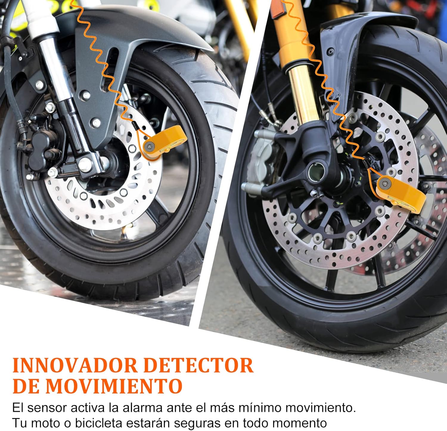 Motorcycle Alarm Disc Lock Motor Bike Brake Security Electric Rotor Bike Lock RED โ image 5