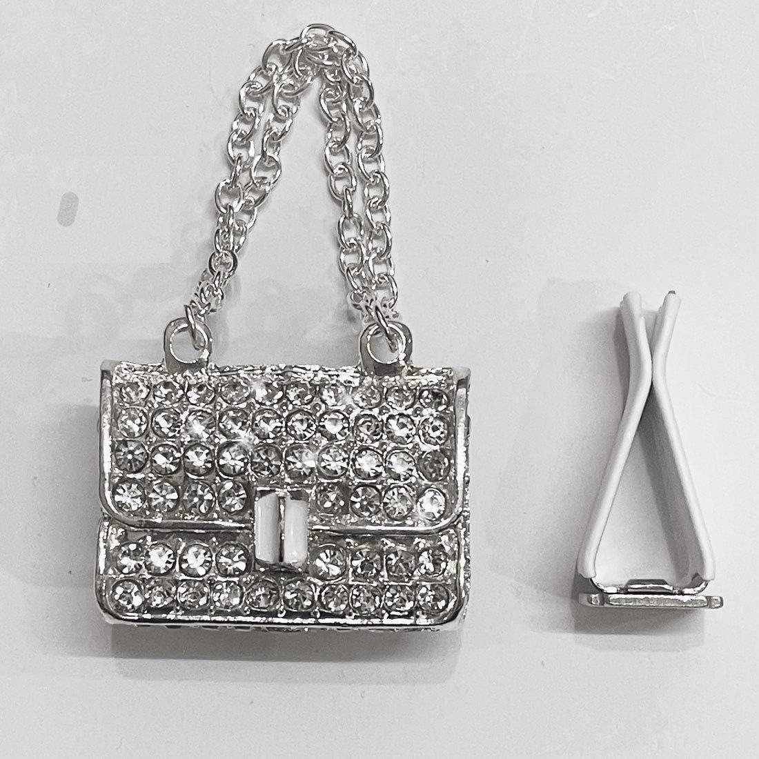 Crystal High Heel Shoe & Magic Bag Car Air Vent Clip Charm Bling sparkly bedazzled rhinestone Car Bling Accessories, Car Interior Decoration Charm, Rhinestone — image 6