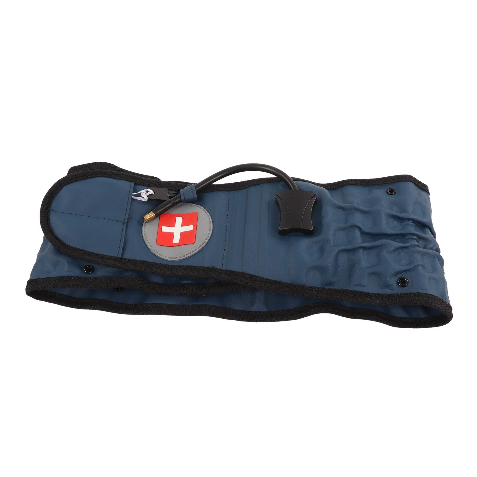 Back Decompression Belt Inflatable Relaxing Muscles Traction Function TPU Material Lower Back Support Device Blue Silver Inflator L — image 4