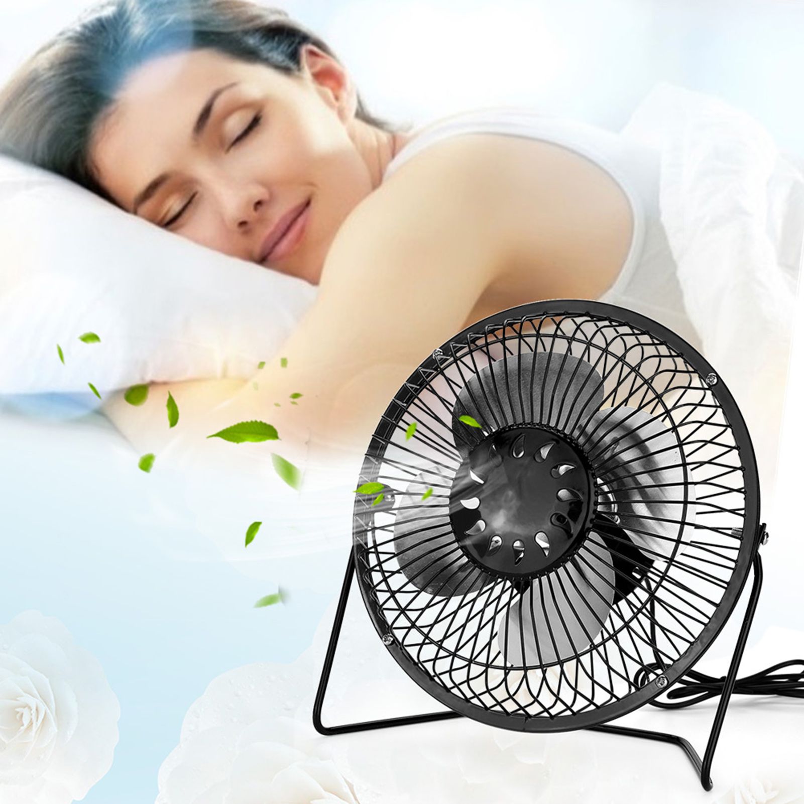 USB Solar Panel Powered Mini Portable Fan for Cooling Ventilation Home Travelling Fishing โ image 3