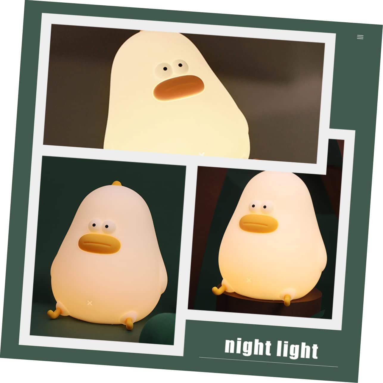 Fat Chicken Silicone Lamp Nightlight Night Light Toilet Seat Covers Chick Light Kids Table Lamp Baby Silicone Light Nursery Lamp โ image 4
