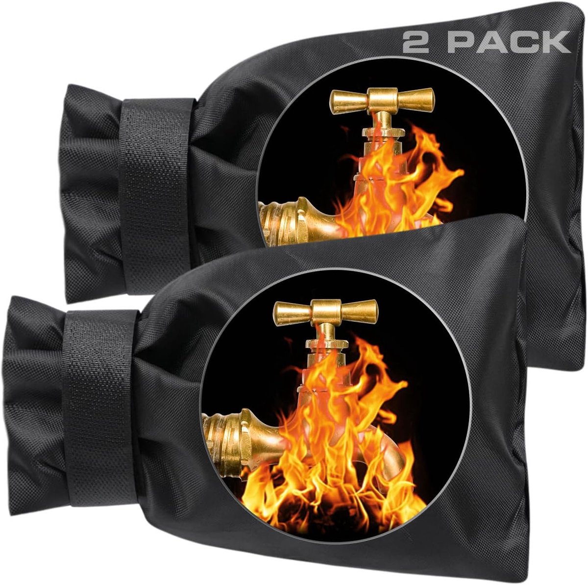Kitchen faucet outdoor faucet covers for protection against frost in winter - 2-pack, thickened insulated pipe covers for outdoors, indispensable reusable